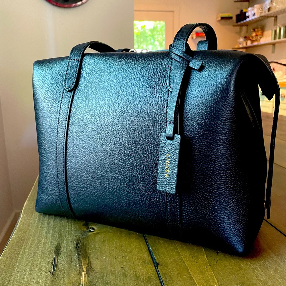 The Bowler Bag (Large) by Linjer, Italian Leather